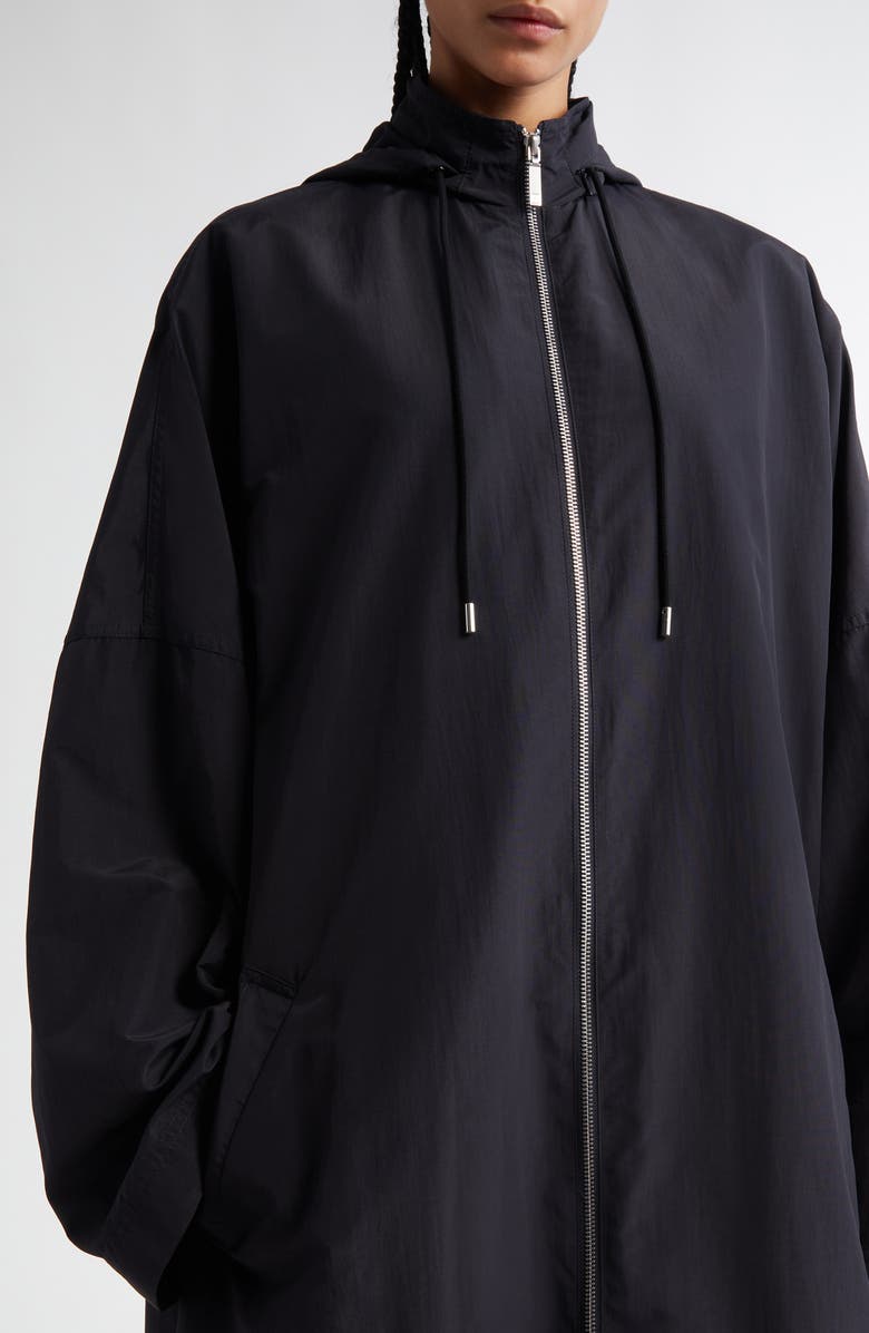 TOTEME Recycled Nylon A-Line Windbreaker Coat, Alternate, color, Nightfall