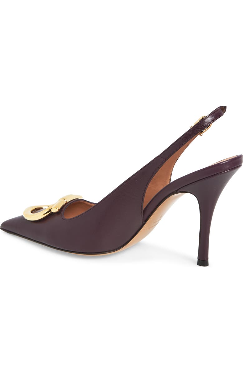 FERRAGAMO Sara Pointed Toe Slingback Pump, Alternate, color, Oxblood