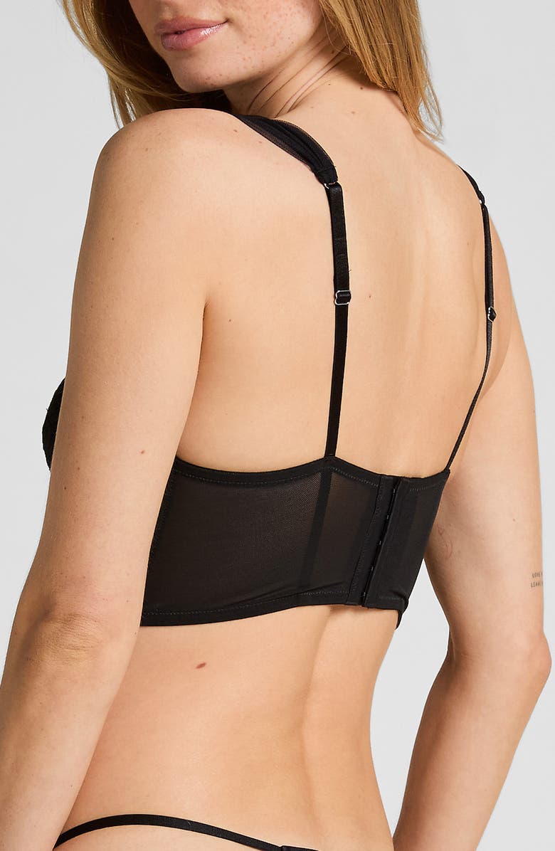 Hunkemöller Whitney Padded Underwire Bustier, Alternate, color, Caviar