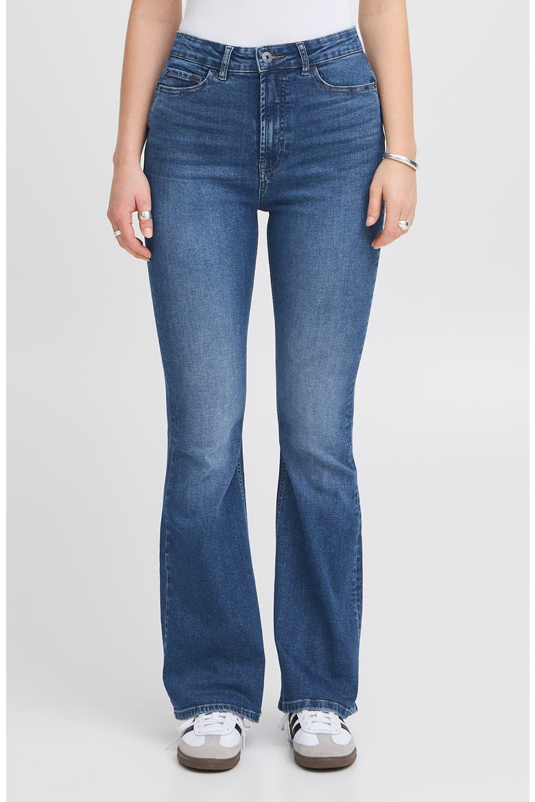 Twiggy Flared HIgh Waist Jeans, Main, color, MEDIUM BLUE