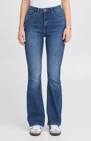 ICHI Twiggy Flared HIgh Waist Jeans