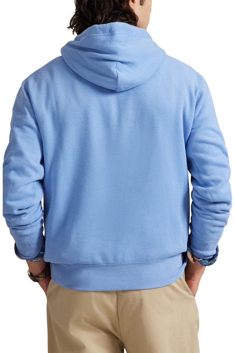 The RL Fleece Hoodie, Alternate, color, BRISTOL BLUE