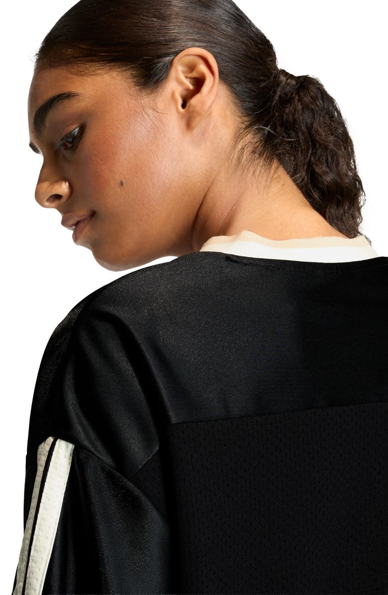 adidas Stadium Mesh T-Shirt, Alternate, color, Black/Crystal Linen/Off White