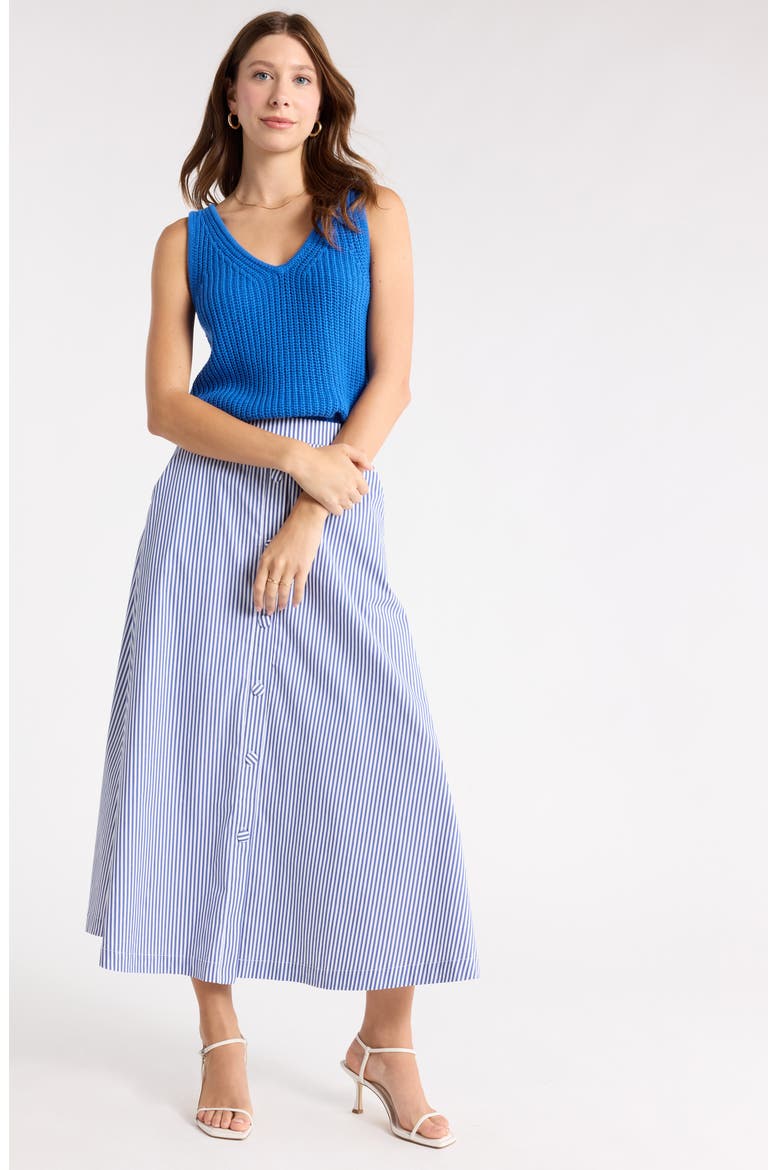 V-Neck Sweater Tank, Alternate, color, BLUE