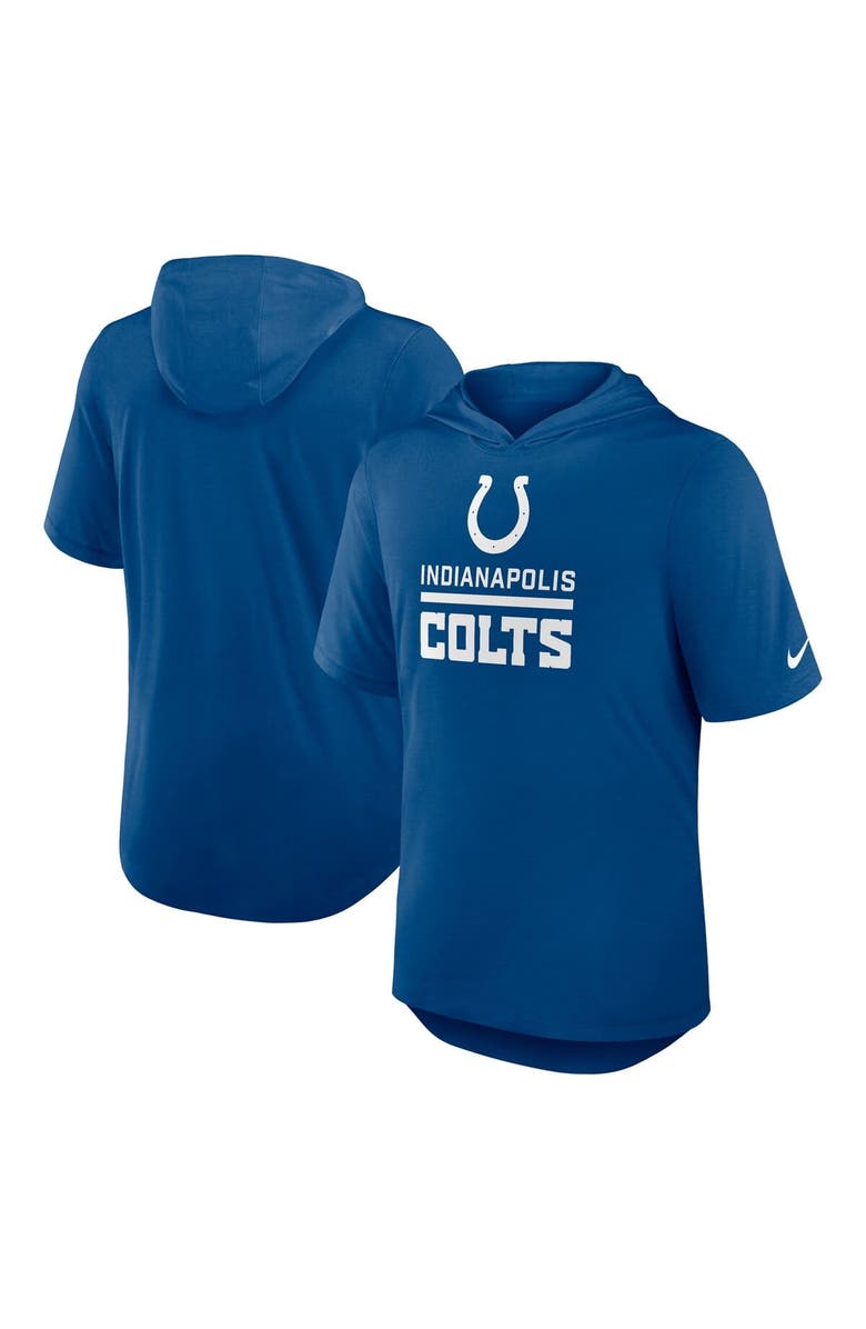 Nike Men's Nike Royal Indianapolis Colts Lockup Tri-Blend Hoodie T-Shirt, Alternate, color, Royal