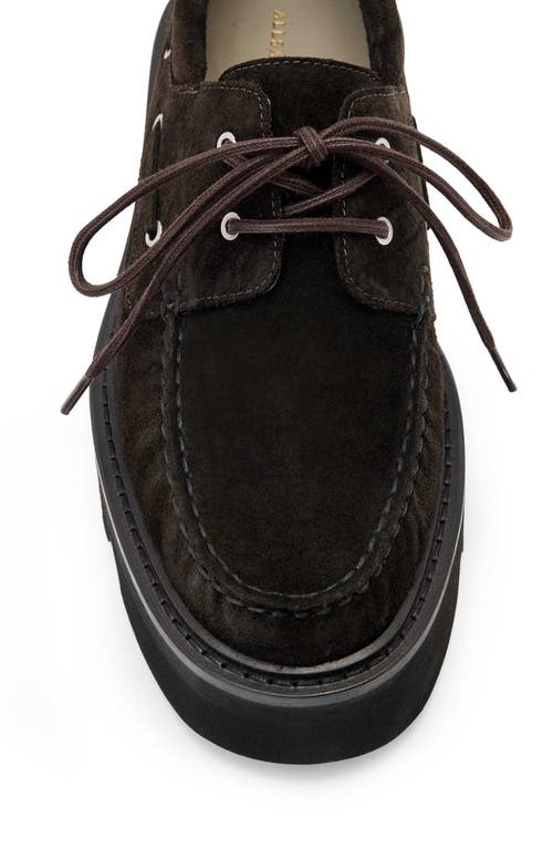 Allsaints Aastha Platform Boat Shoe In Brown