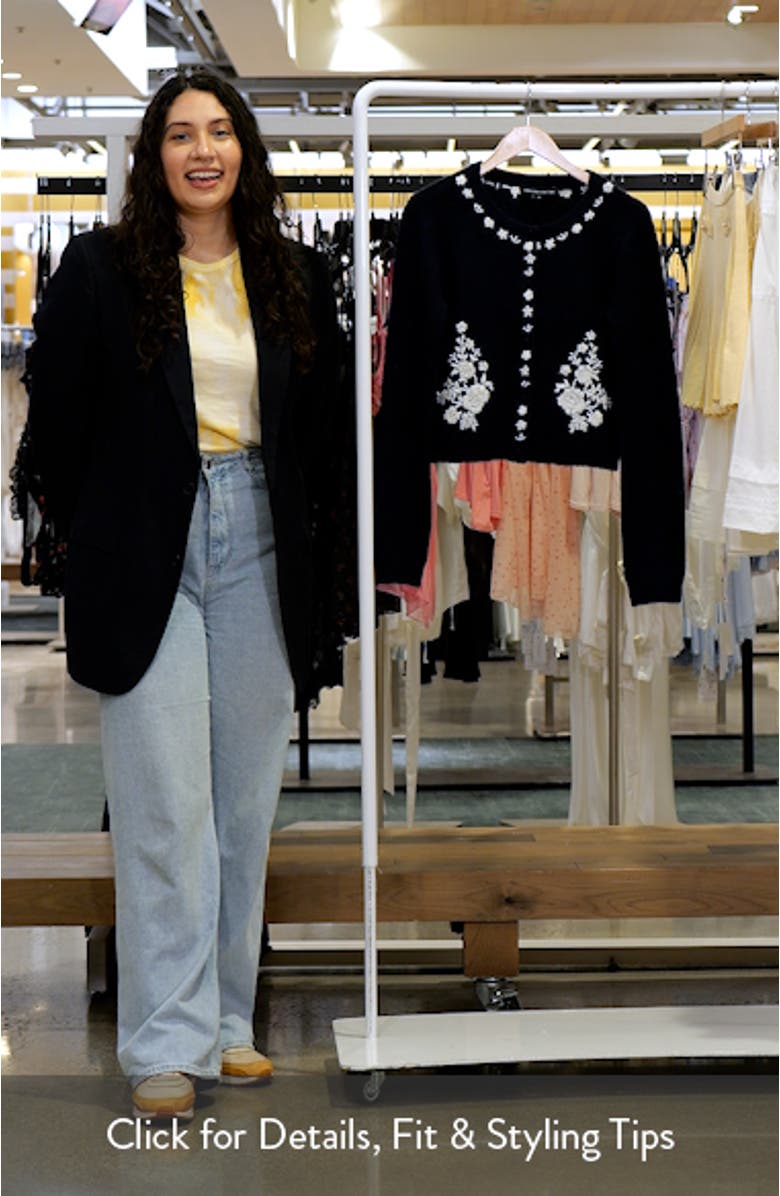 Floral Embroidered Cardigan, sales video thumbnail