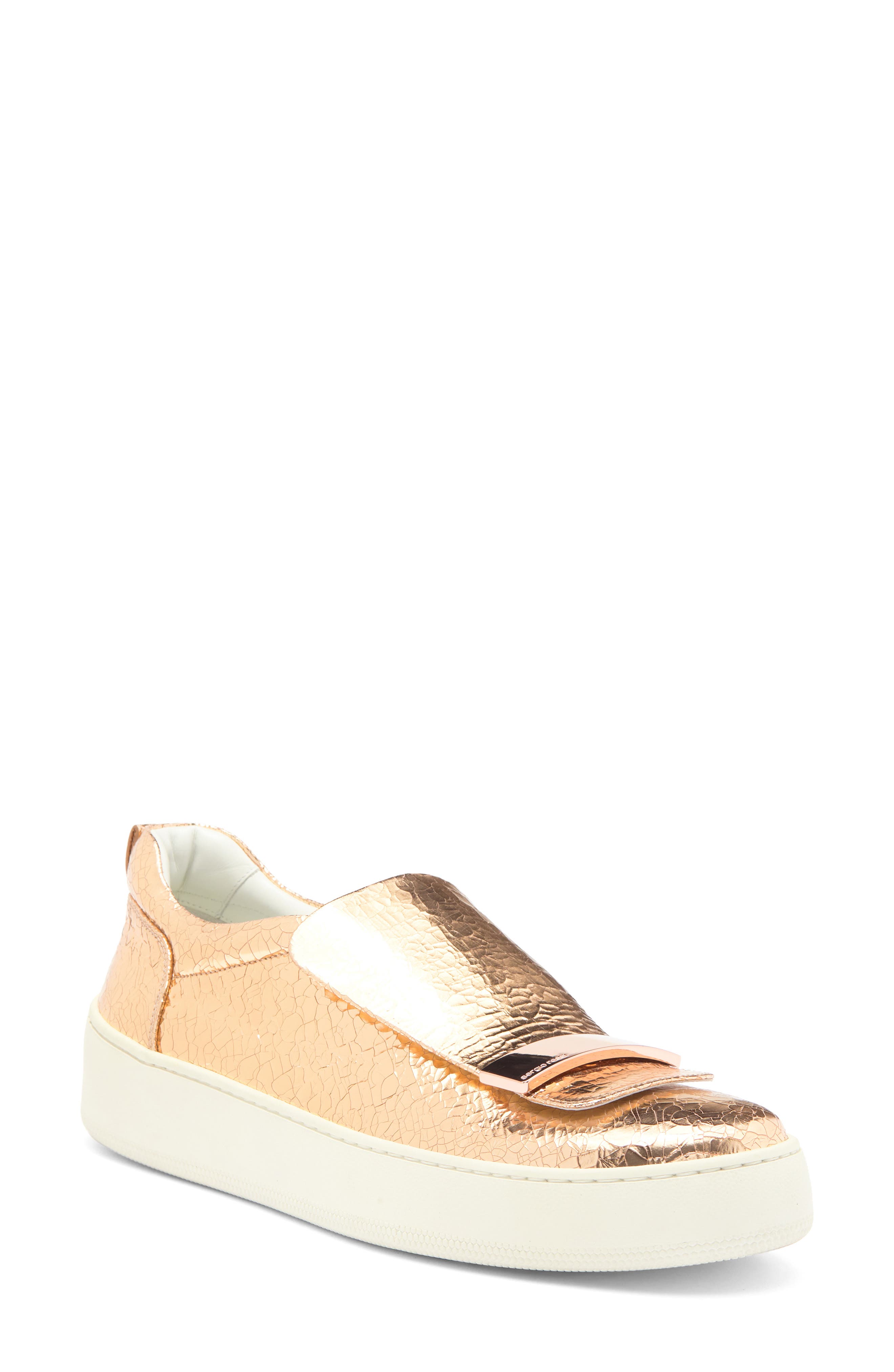 Sergio Rossi Crackle Metallic Sneaker (Women) | Nordstromrack