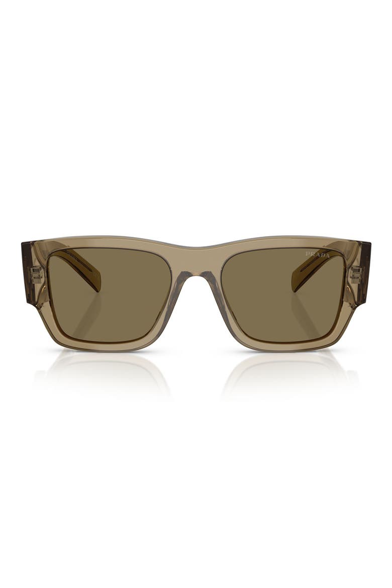 55mm Square Sunglasses, Main, color, BARK / LIGHT BROWN