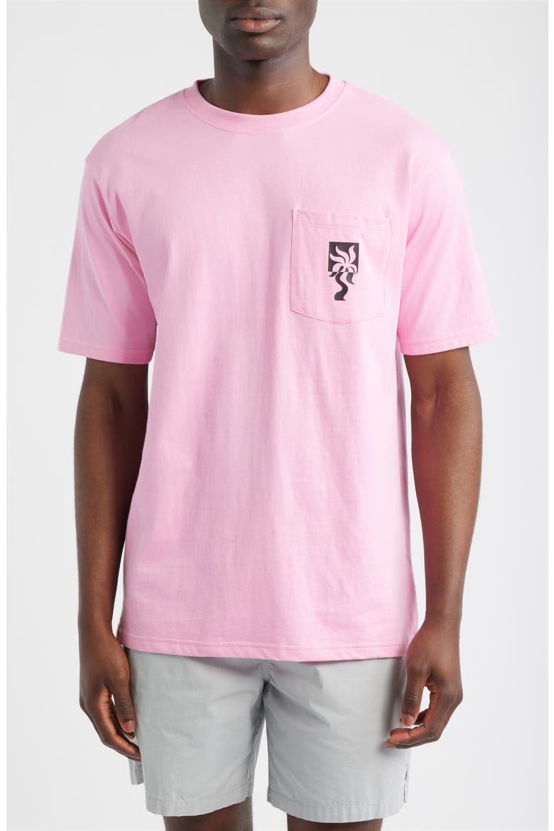 Clara Palm Pocket T-Shirt, Main, color, PINK