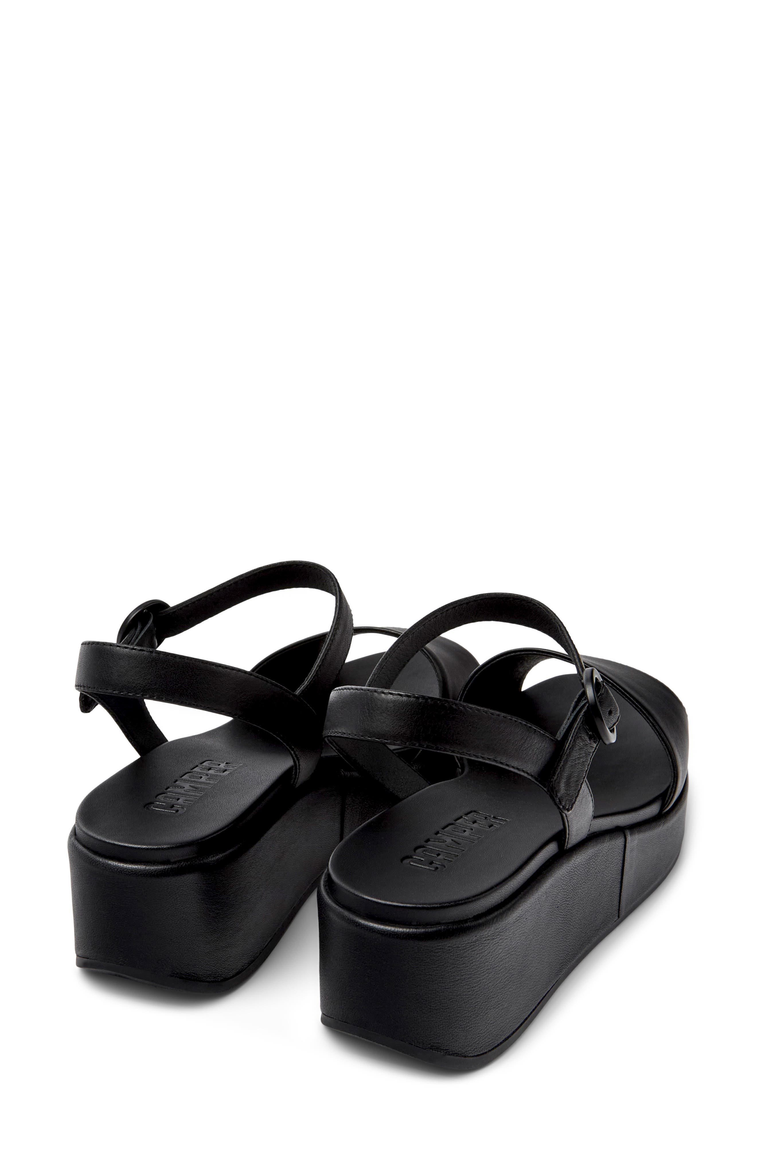 Camper Misia Platform Sandal, Alternate, color, Black
