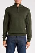 Nordstrom Washable Merino Wool Quarter Zip Sweater