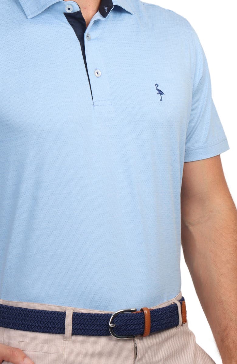 TailorByrd Mélange Mesh Performance Golf Polo, Alternate, color, Blue