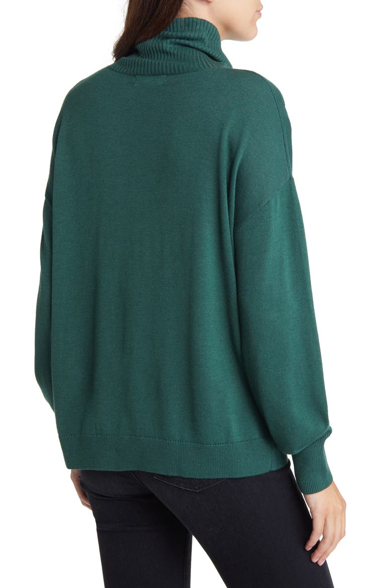 Turtleneck Sweater, Alternate, color, GREEN TREKKING