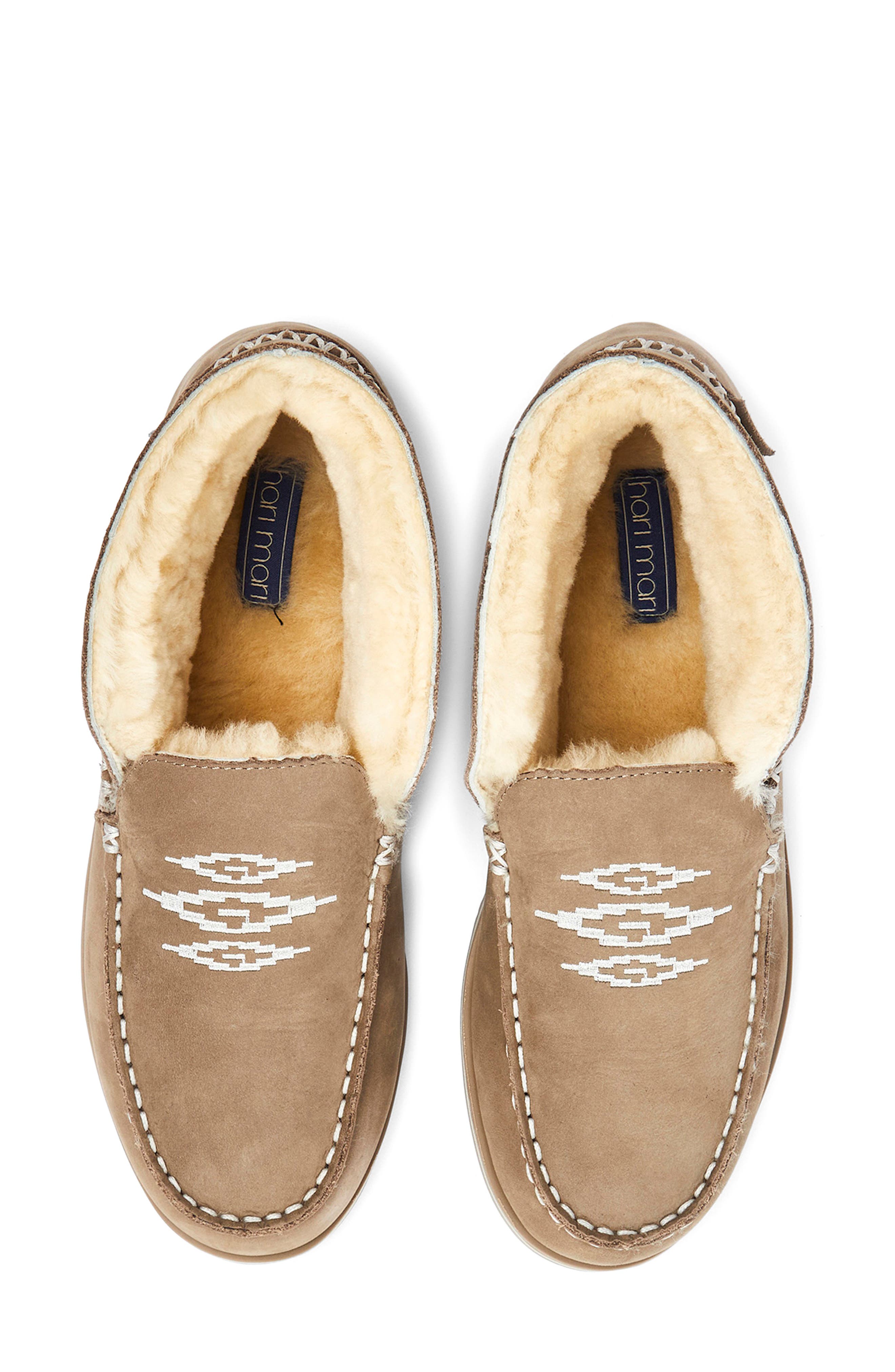 hari mari Alta Genuine Shearling Lined Slipppers, Alternate, color, Storm