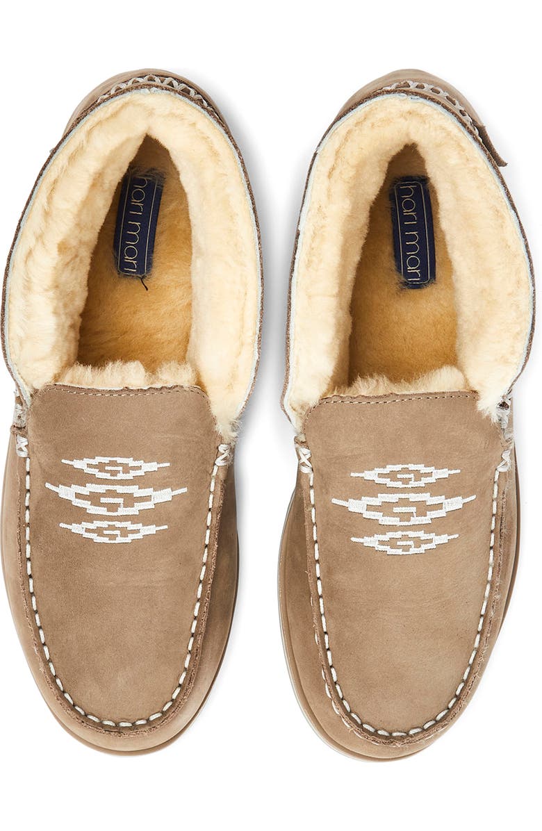 hari mari Alta Genuine Shearling Lined Slipppers, Alternate, color, Storm