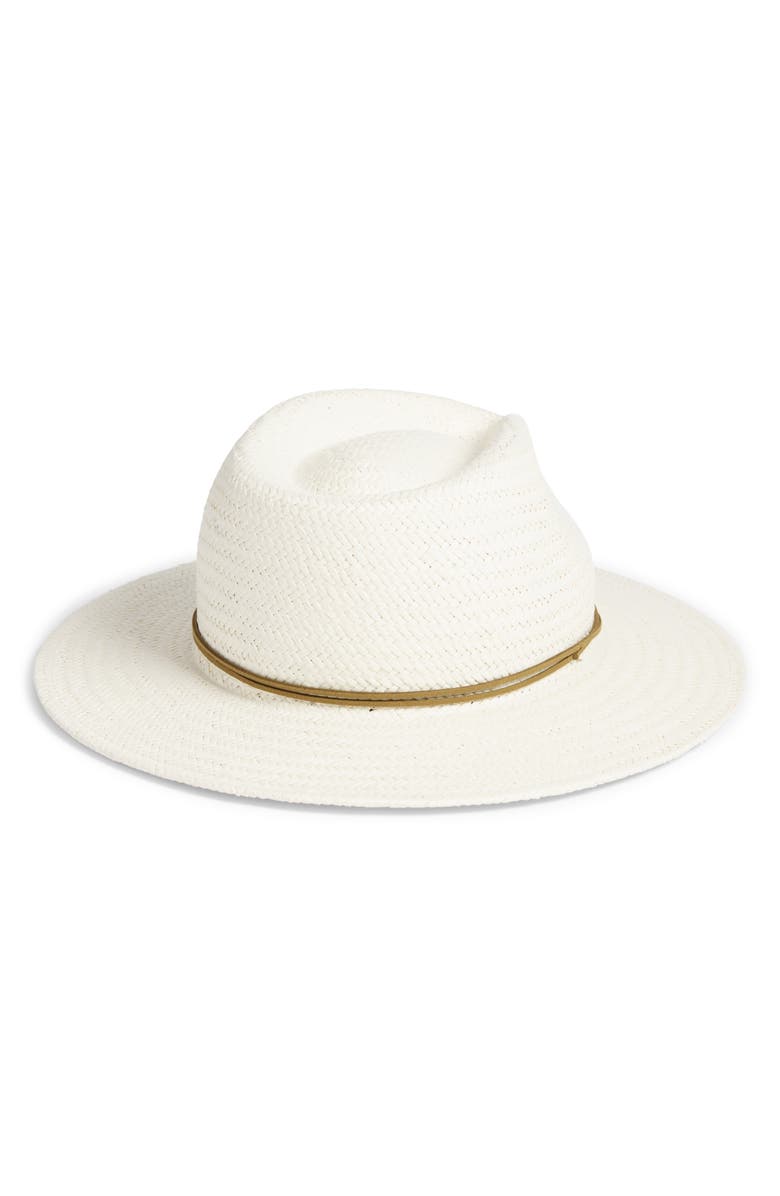 rag & bone Packable Woven Straw Fedora, Alternate, color,