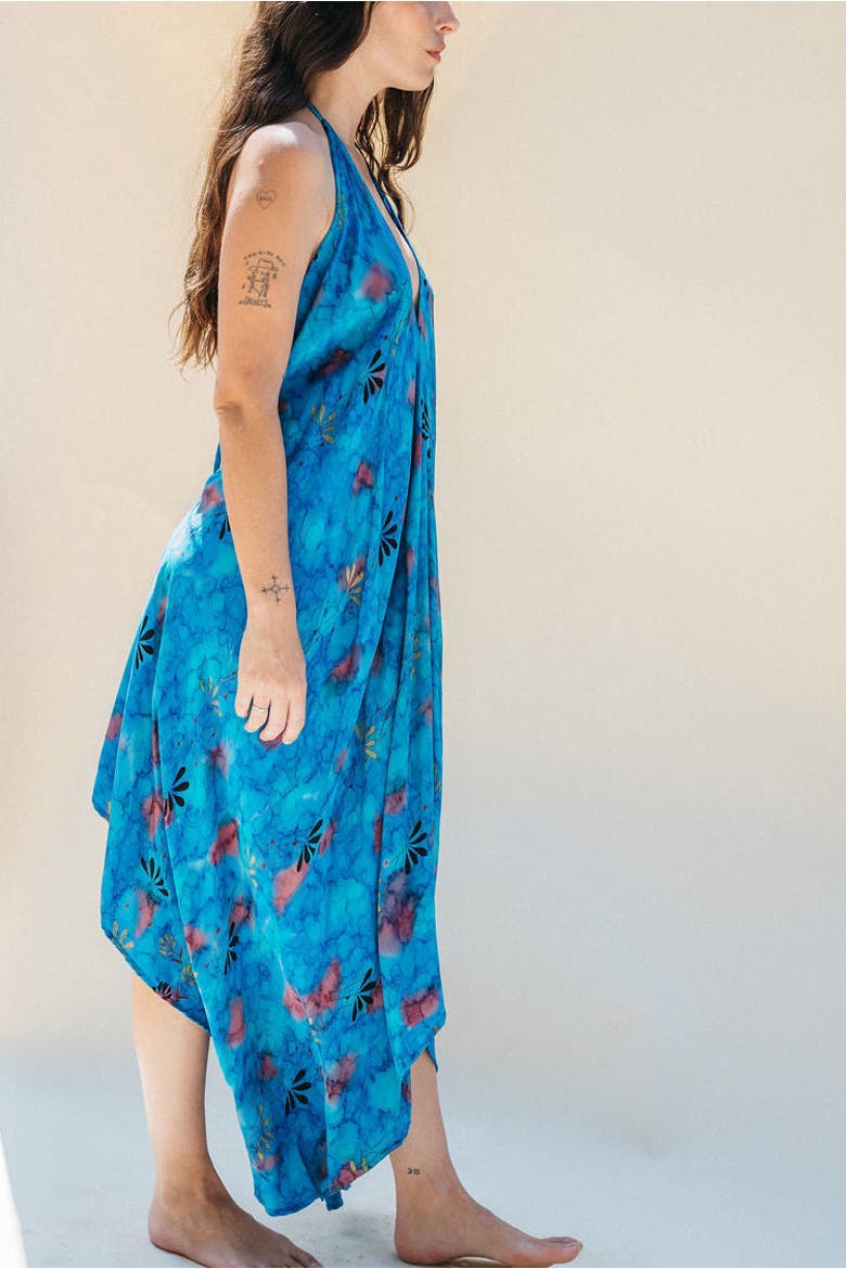 Classic Silk Dress Sage, Alternate, color, Blue