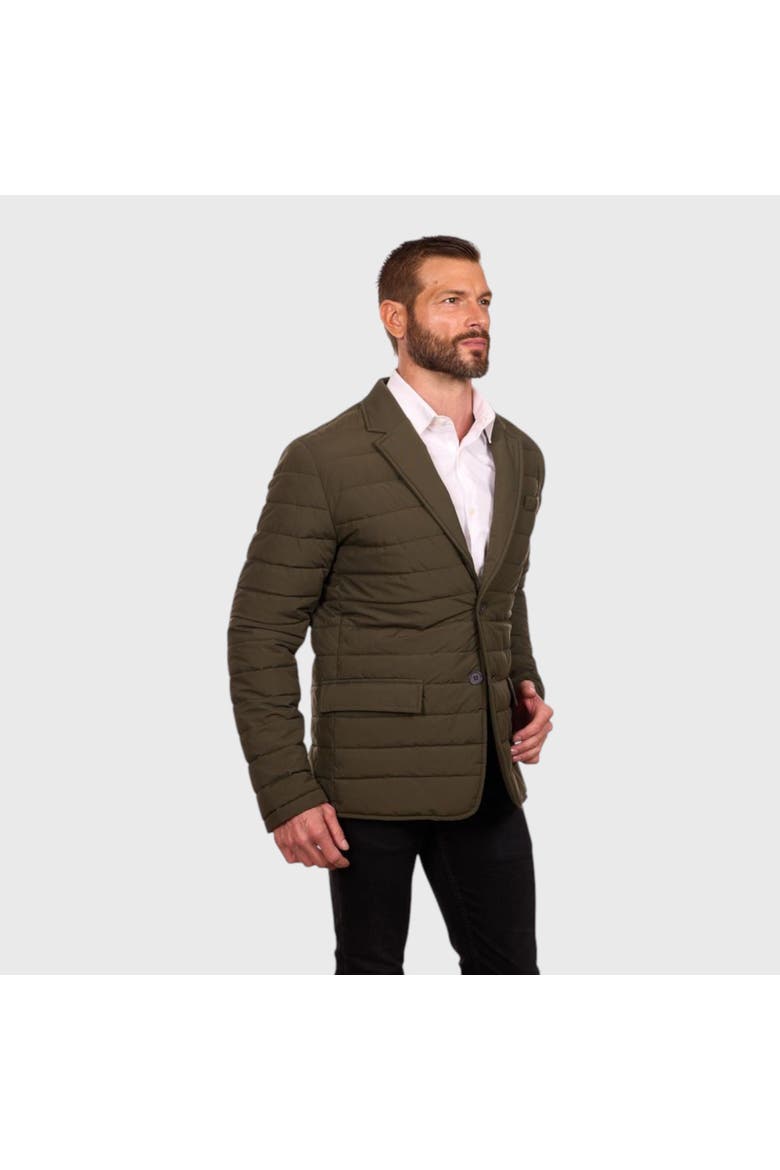 Tech Stretch Quilted Blazer Jacket, Main, color, Olive