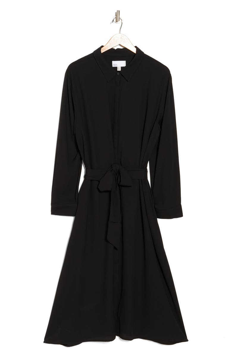 NORDSTROM RACK Long Sleeve Fit & Flare Shirtdress, Alternate, color, 