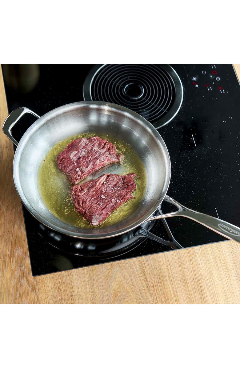 Demeyere Atlantis Proline 11-Inch Stainless Steel Fry Pan with Helper Handle, Alternate, color, Stainless Steel