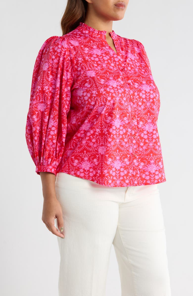 SUGARLIPS Cecy Floral Ima Button-Up Shirt, Alternate, color, 