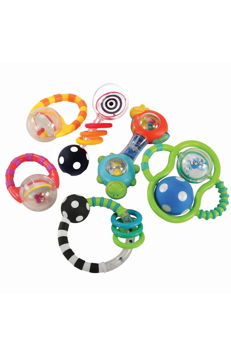 Kaplan Early Learning Company Baby Grasp & Explore Textured Rattle Set, Main, color, Multicolored