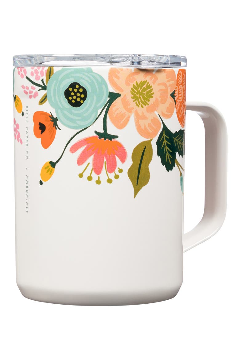 16-Ounce Insulated Mug, Alternate, color, GLOSS CREAM LIVELY FLORAL
