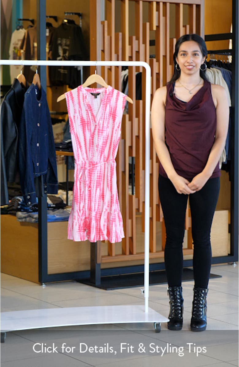 Blurred Print Sleeveless Dress, sales video thumbnail