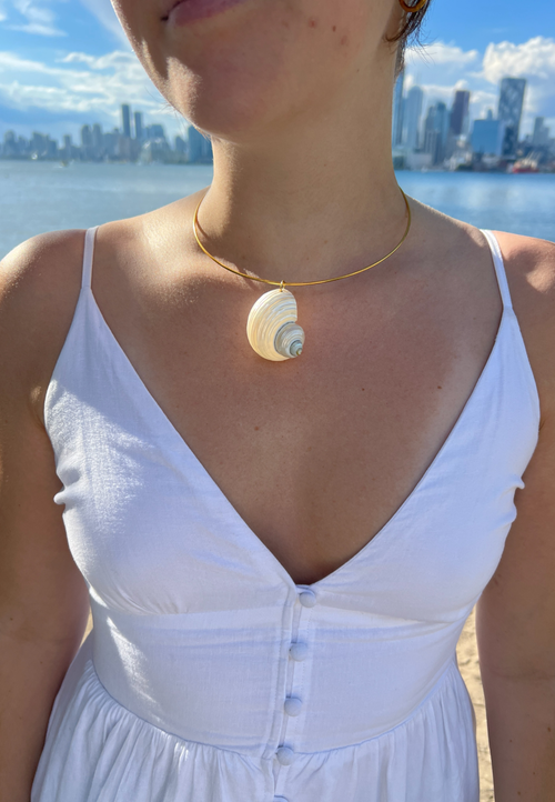 Sccollection Celine Necklace In White