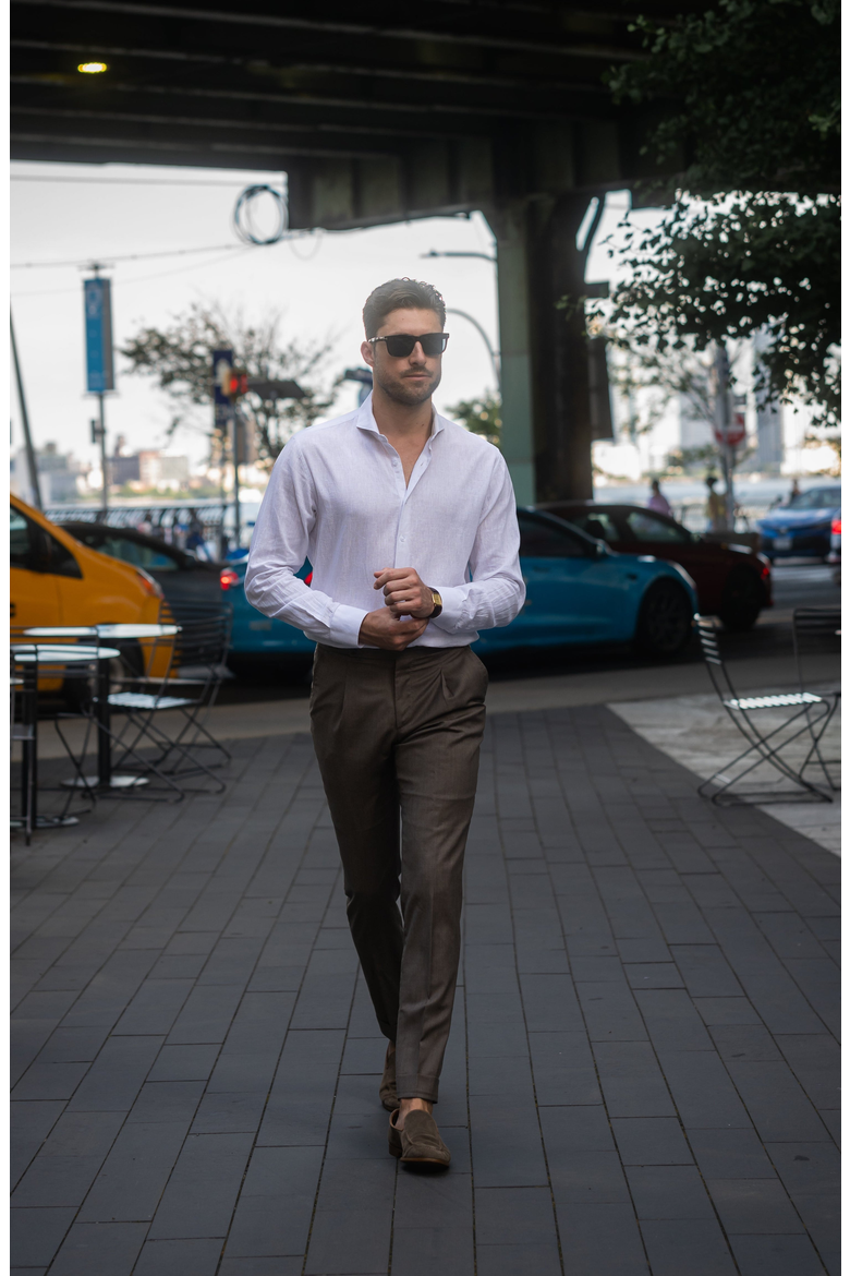 Modern Cotton Linen Shirt, Alternate, color, White