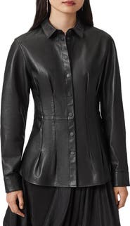 AllSaints Larson Lea Leather Jacket