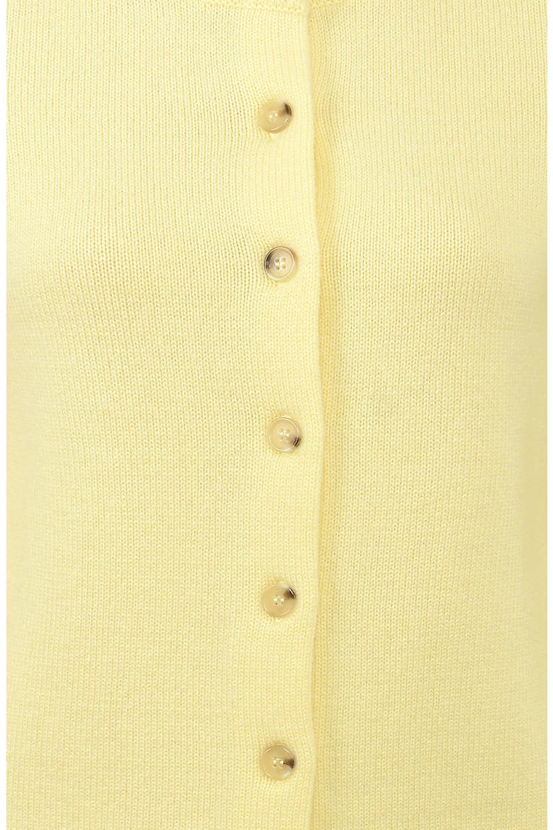 Signature Lemon Merino Wool Blend Cardigan, Alternate, color, LEMON