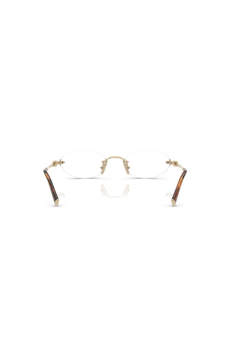 51mm Oval optical glasses, Alternate, color, Gold/ Tortoise
