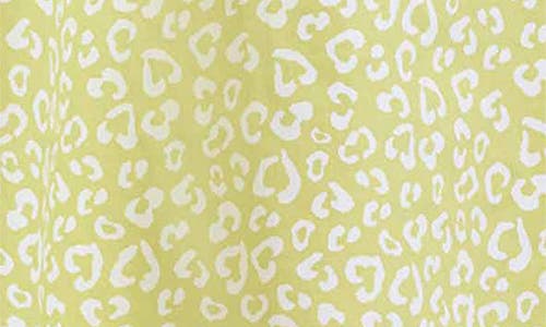 Foxcroft Sloane Leopard Print Shirtdress In Chartreuse Multi