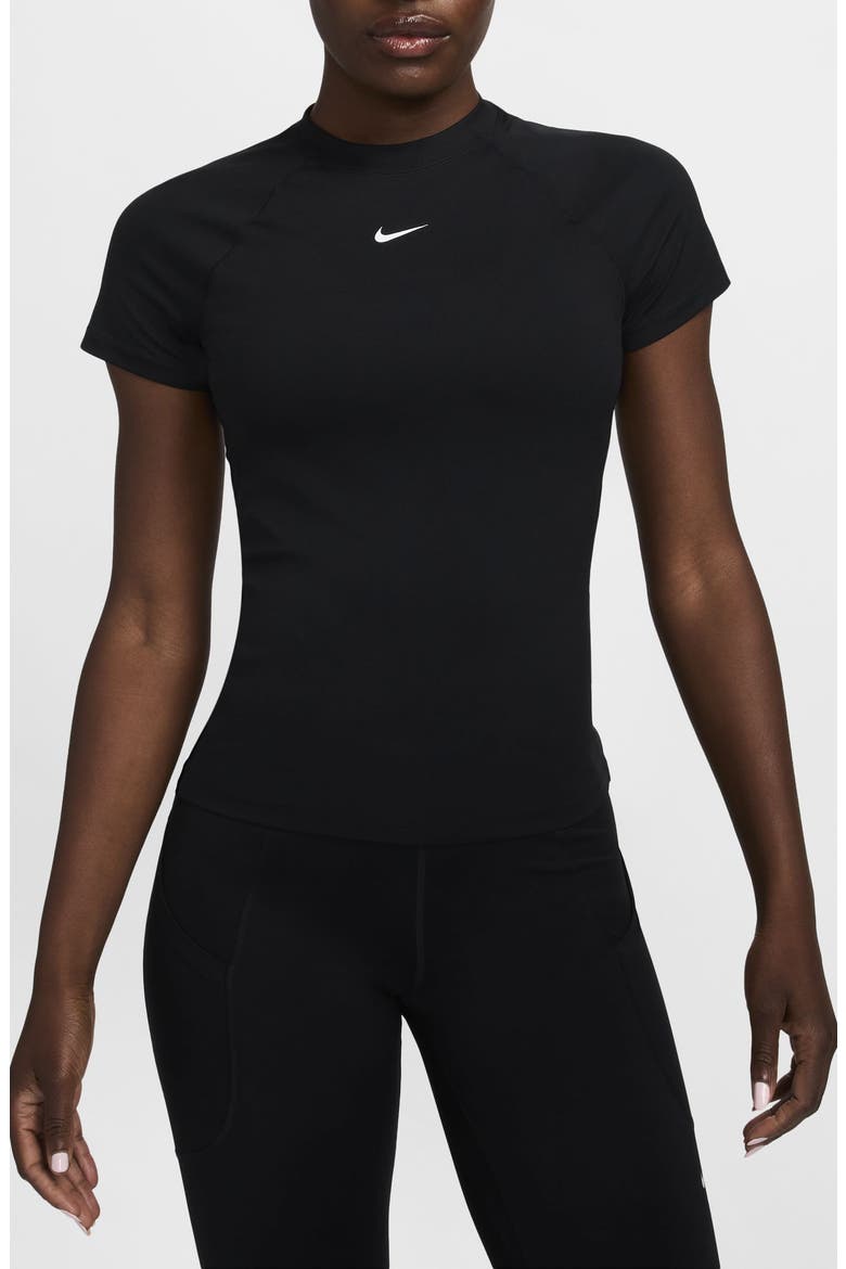 Pro Dri-FIT Short Sleeve Top, Main, color, BLACK/WHITE