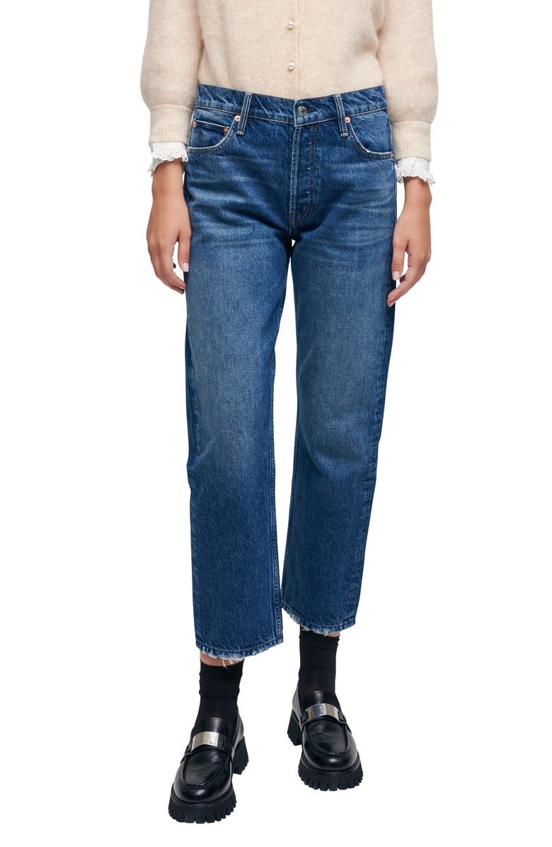 maje Polly Crop Nonstretch Jeans, Main, color,