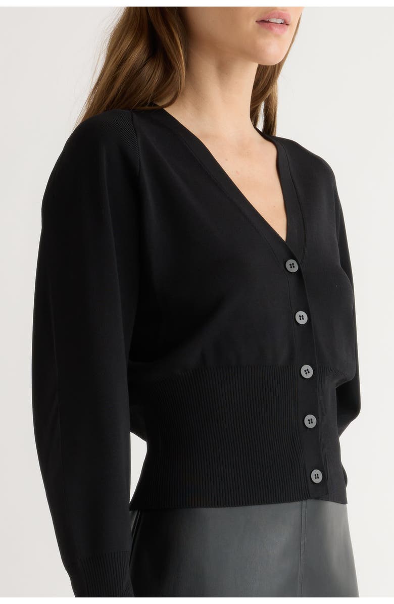 Modern Citizen Carson Button-Front Cardigan, Alternate, color, Black