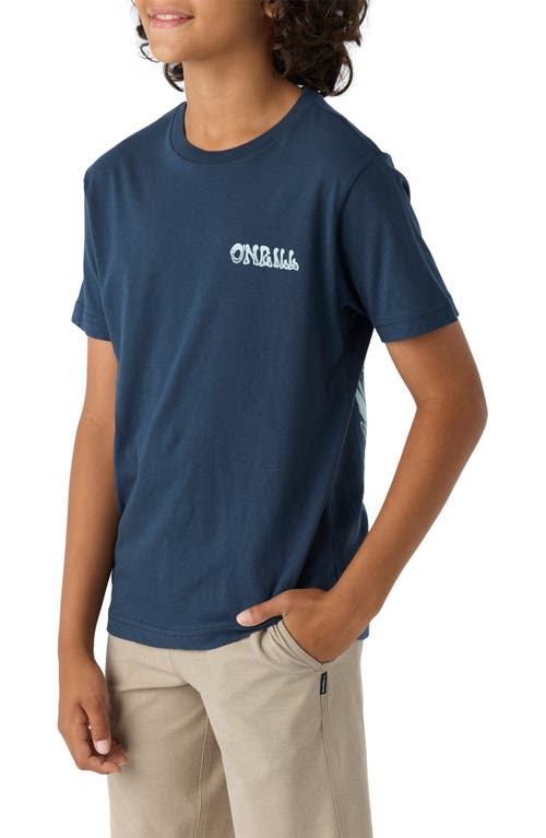 O'neill Kids' One Night New Dreams Cotton Graphic T-shirt In New Navy