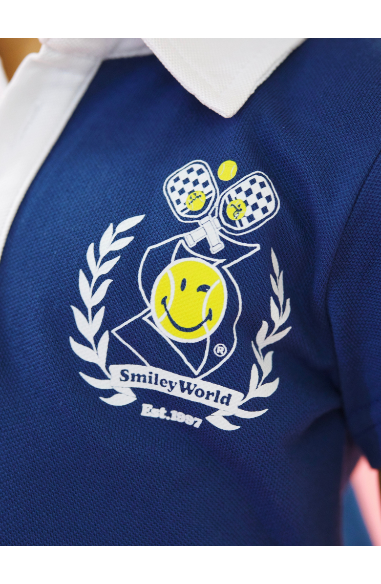 Mia Belle Girls Prep Pleated Tennis Dress, Alternate, color, Blue