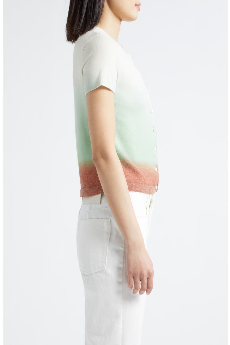 Short Sleeve Crop Wool Blend Cardigan, Alternate, color, FLAME-CACTUS MULTI
