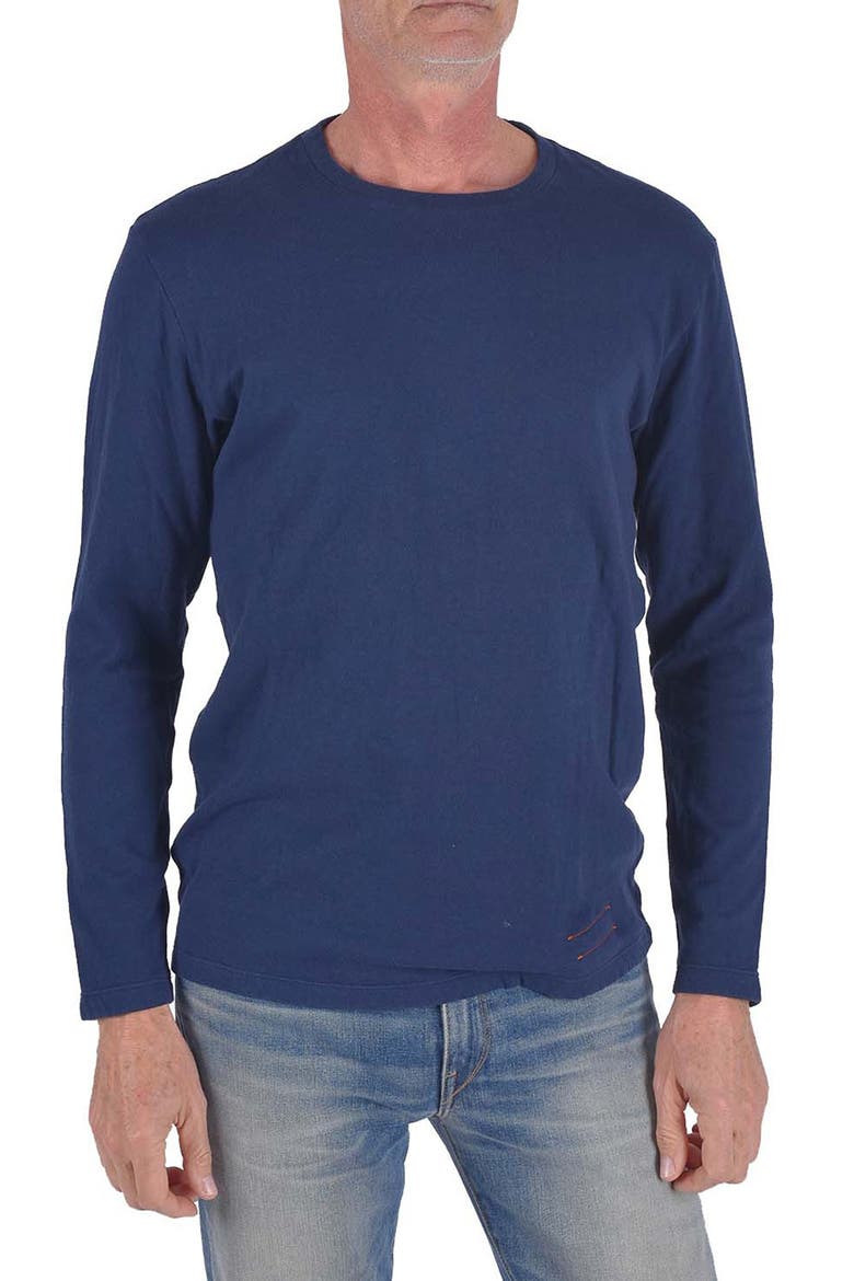 The Drill Long Sleeve Cotton T-Shirt, Main, color, NAVY