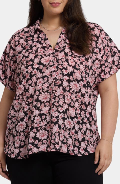 Becky Georgette Popover Top (Plus Size)