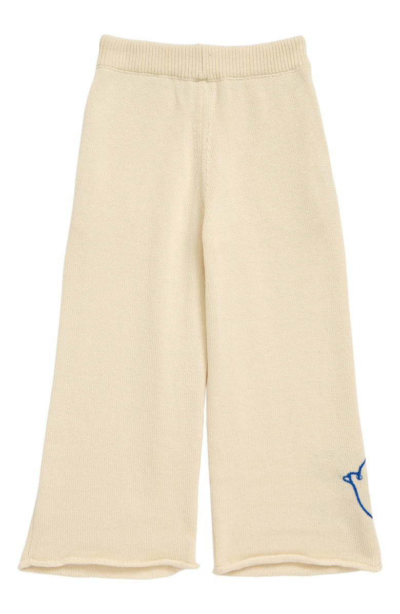 The Row Kids' Dove Embroidered Cashmere Wide Leg Pants, Alternate, color, 