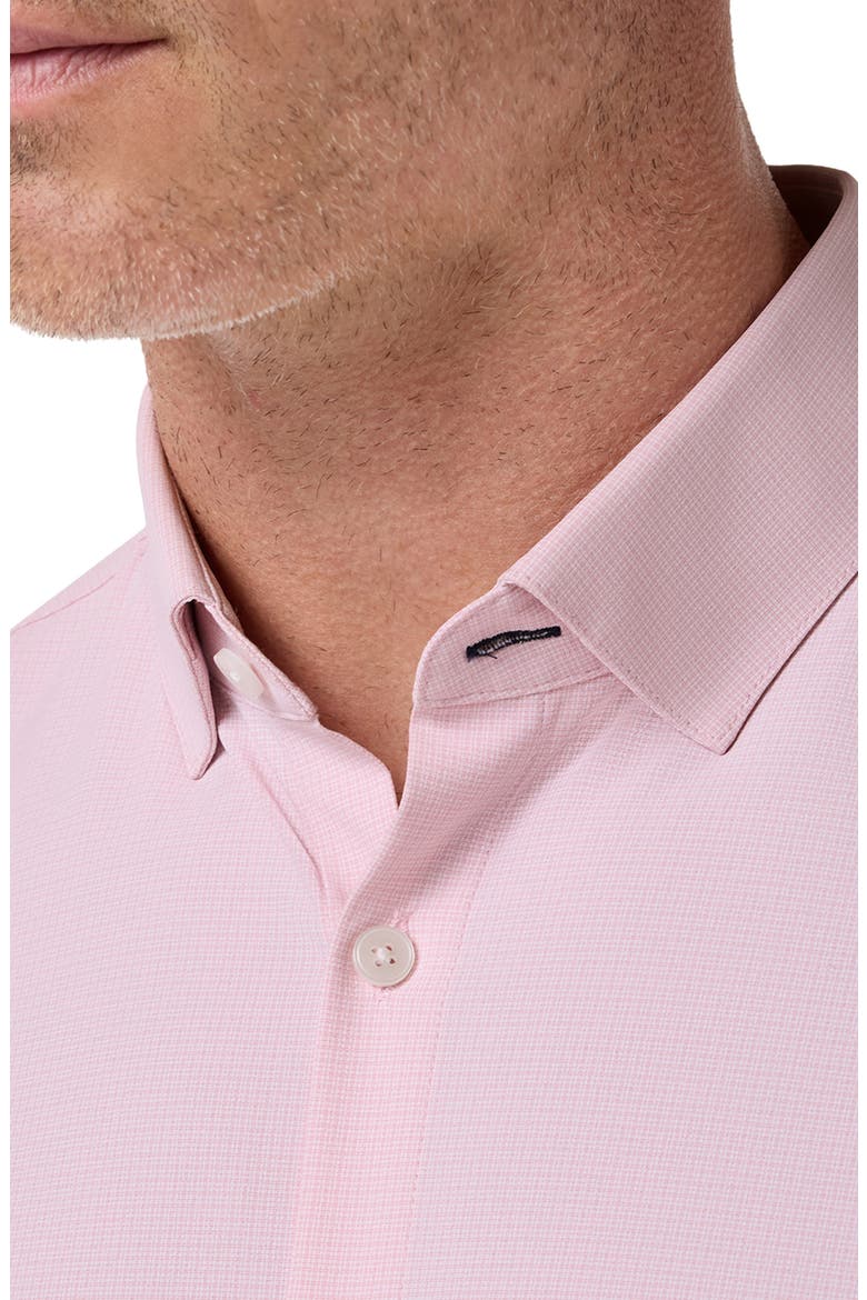 Leeward Trim Fit Plaid Dress Shirt, Alternate, color, THISTLE LEVI PLAID