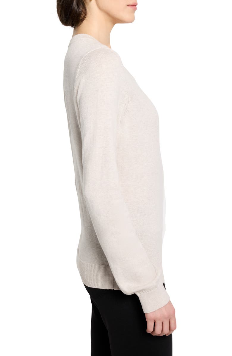 NIC+ZOE Pure Cotton Crewneck Sweater, Alternate, color, Sugar Cookie