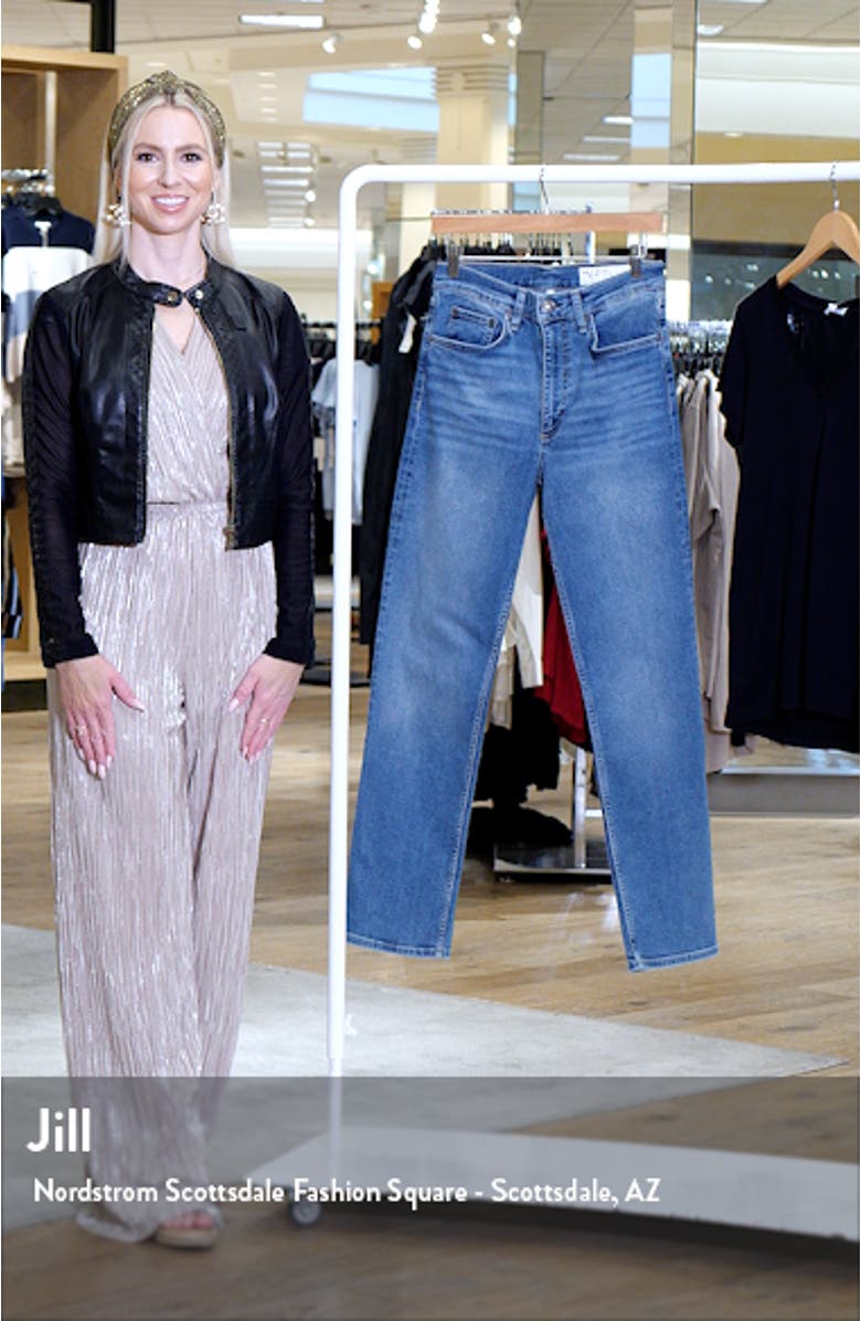 Flexi Wren High Waist Slim Straight Leg Jeans, sales video thumbnail