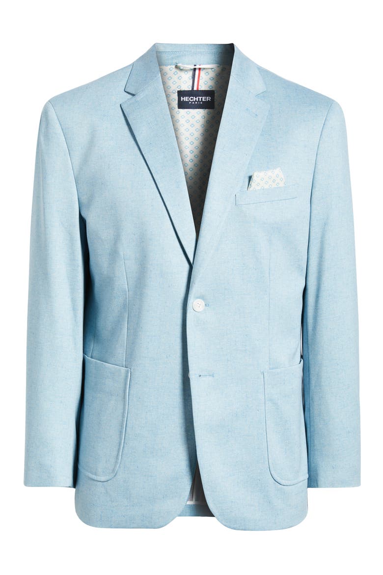 Pink Sky Blue Neppy Knit Sport Coat, Alternate, color, BLUE