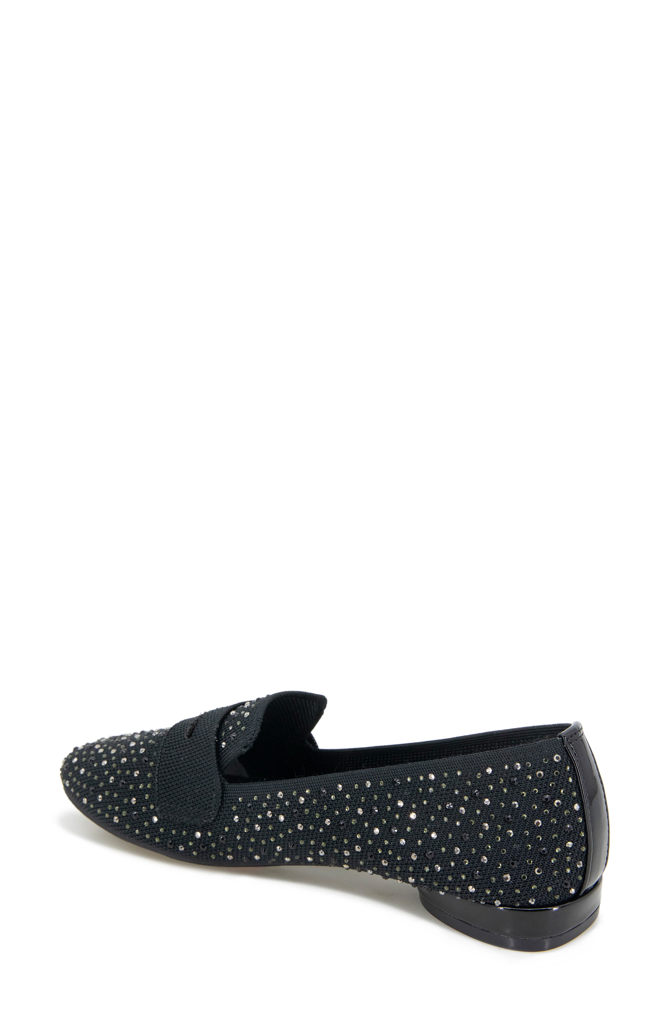 Reaction Kenneth Cole Unity Crystal Knit Loafer, Alternate, color, Black Knit