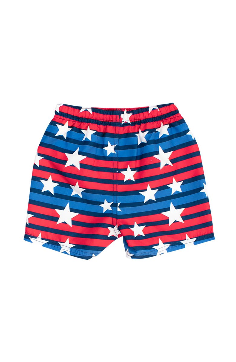 RuggedButts Boys UPF50+ Americana Swim Trunks, Alternate, color,